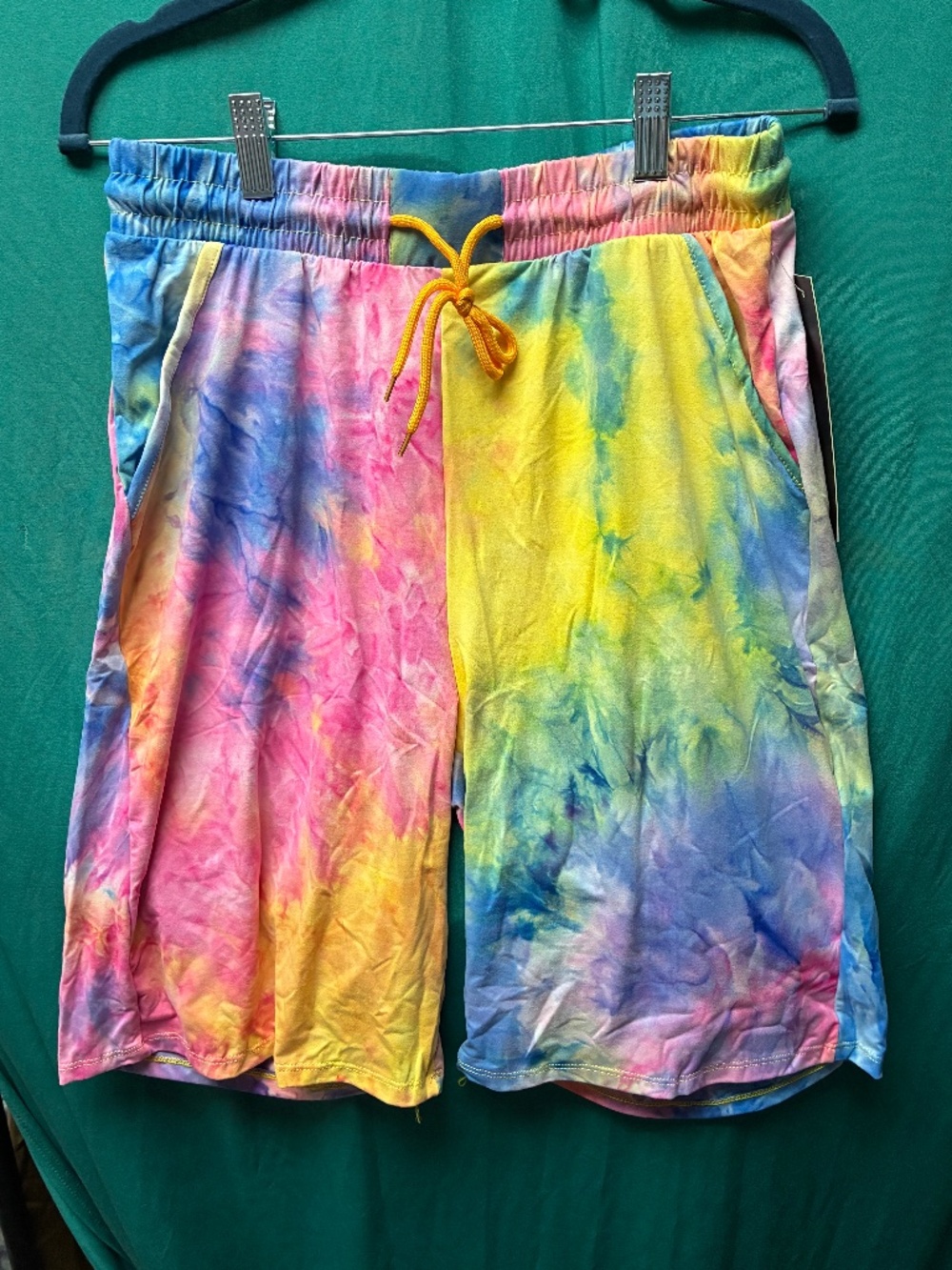 Leggings Depot Rainbow Tie-Dye Bermuda Shorts